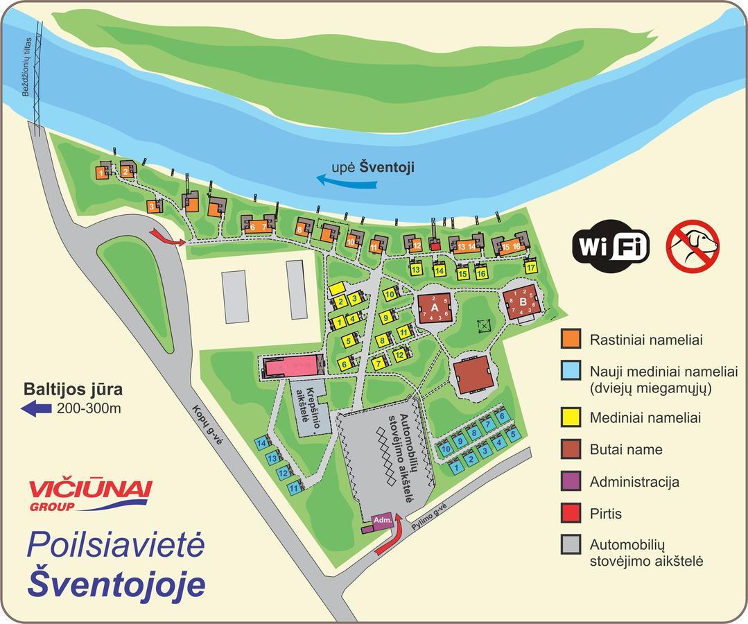 Viciunu Poilsiaviete Sventojoje Hotell Šventoji Eksteriør bilde